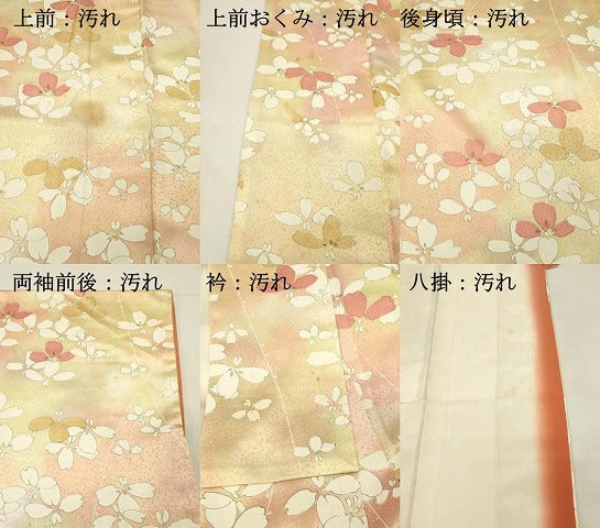 平和屋着物■上質な小紋　舞花文　暈し染め　正絹　逸品　DABH2826qp
