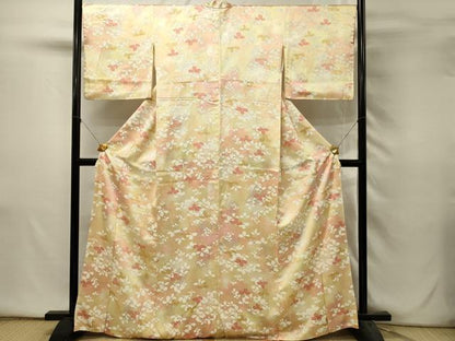 平和屋着物■上質な小紋　舞花文　暈し染め　正絹　逸品　DABH2826qp