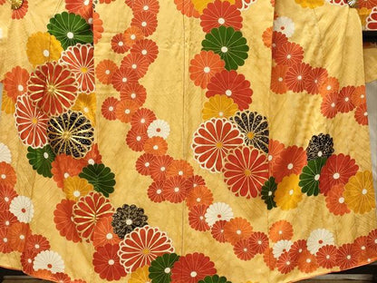 平和屋着物■豪華振袖　駒刺繍　菊尽くし　金彩　正絹　逸品　DABH2828qp