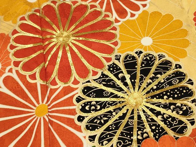 平和屋着物■豪華振袖　駒刺繍　菊尽くし　金彩　正絹　逸品　DABH2828qp
