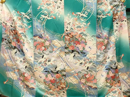平和屋着物■豪華振袖　御所車花文　暈し染め　金彩　正絹　逸品　DABH2832qp