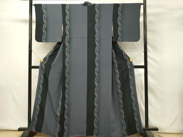 平和屋着物■上質な小紋　抽象間道　暈し染め　正絹　逸品　DABH2833qp
