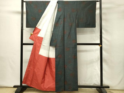 平和屋着物■本場大島紬　結び紐花文　正絹　逸品　DABH2834qp