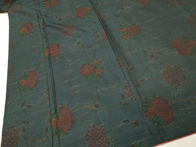 平和屋着物■本場大島紬　結び紐花文　正絹　逸品　DABH2834qp