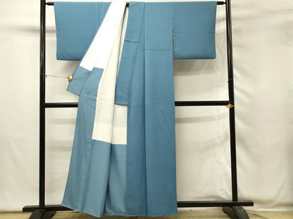 平和屋着物■上質な色無地　作家物　寿光織　薄縹色　証紙付き　正絹　逸品　DABH2852qp