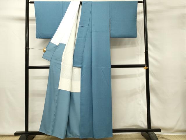 平和屋着物■上質な色無地　作家物　寿光織　薄縹色　証紙付き　正絹　逸品　DABH2852qp