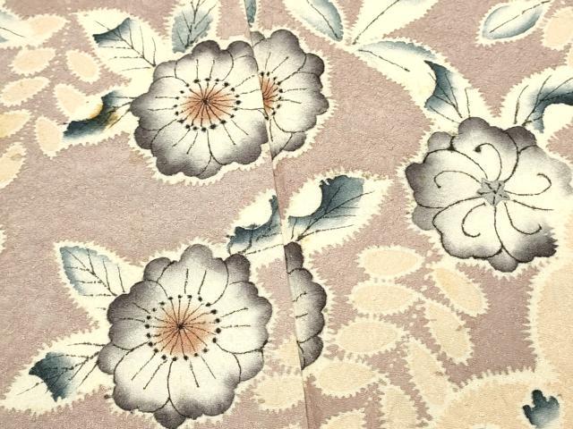 平和屋着物■訪問着　作家物　絞り　草花文　正絹　逸品　DABH2856qp