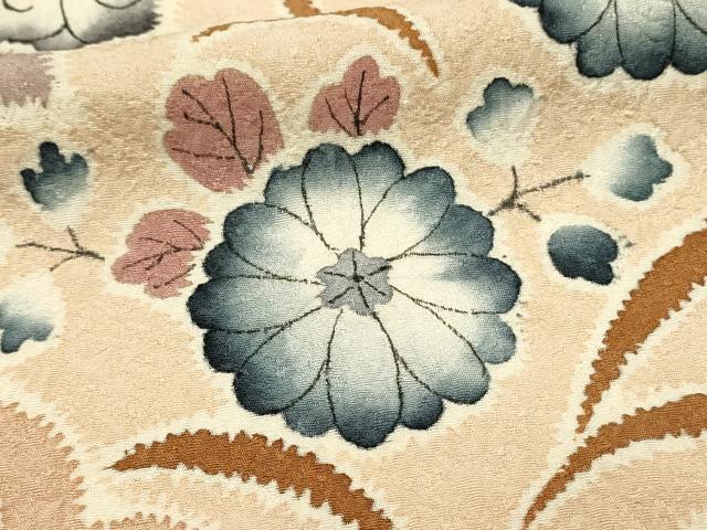 平和屋着物■訪問着　作家物　絞り　草花文　正絹　逸品　DABH2856qp