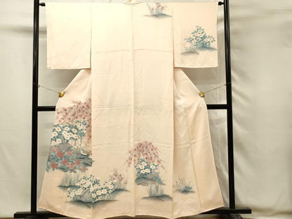 平和屋着物■訪問着　刺繍　鴛鴦花文　正絹　逸品　DABH2862qp