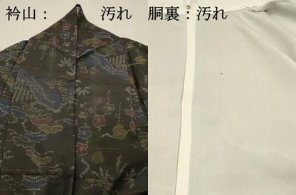 平和屋着物■本場大島紬　風景花文　正絹　逸品　DABH2868qp