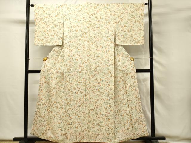 平和屋着物■上質な小紋　花車文　正絹　逸品　DABH2870qp