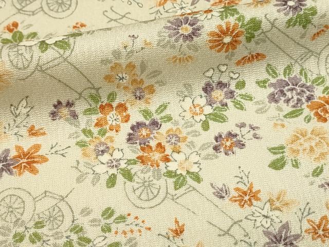 平和屋着物■上質な小紋　花車文　正絹　逸品　DABH2870qp