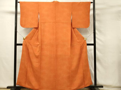 平和屋着物■上質な小紋　霞地紋　暈し染め　鬼しぼ縮緬　正絹　逸品　DABH2872qp