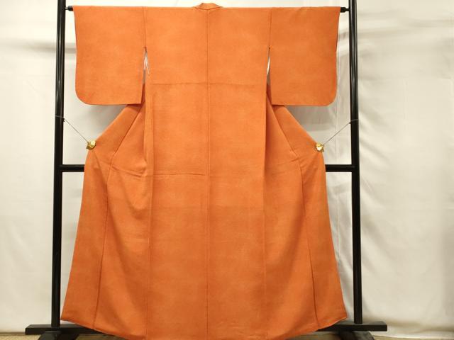 平和屋着物■上質な小紋　霞地紋　暈し染め　鬼しぼ縮緬　正絹　逸品　DABH2872qp