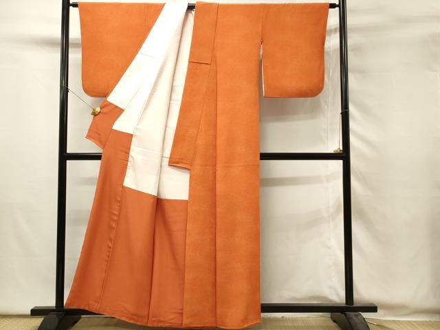 平和屋着物■上質な小紋　霞地紋　暈し染め　鬼しぼ縮緬　正絹　逸品　DABH2872qp