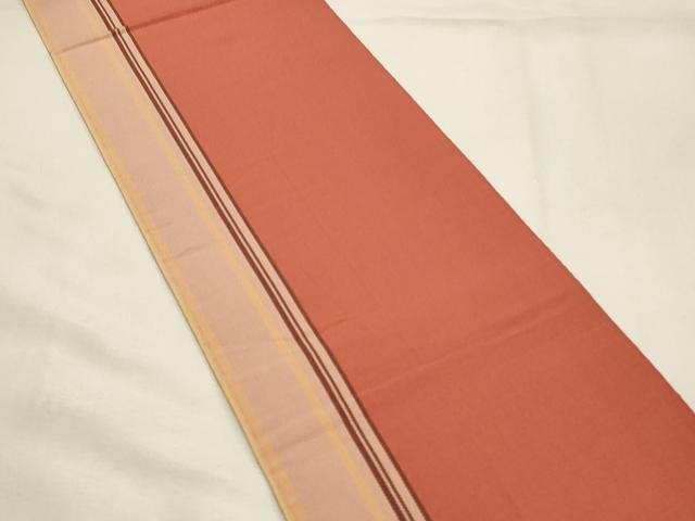 平和屋着物◎本場筑前博多織　両面　半幅帯　梅鉢　正絹　逸品　DABH2911qp