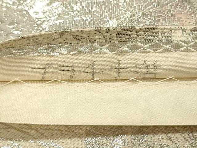 平和屋着物◎六通柄袋帯　唐織　雲取り平安人物花文　プラチナ箔　正絹　逸品　DABH2928qp