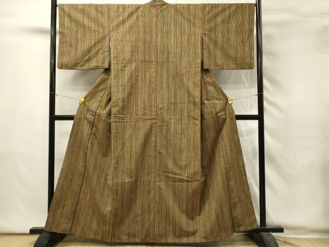 平和屋着物■上質な紬　間道　正絹　逸品　DABH2938qp