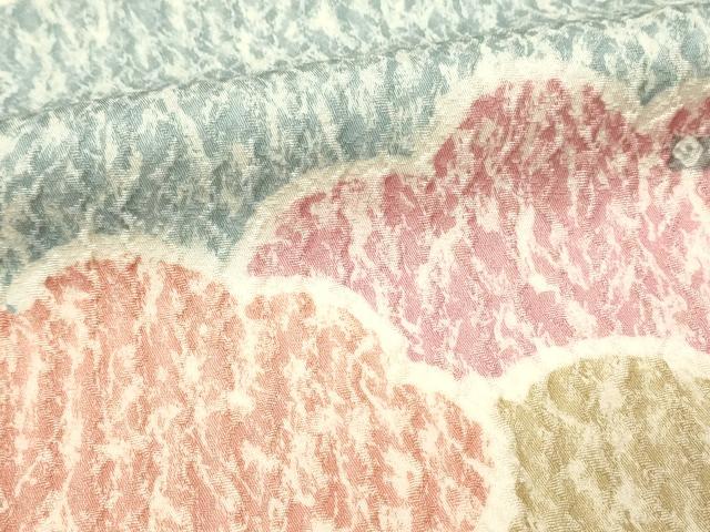 平和屋着物■上質な小紋　絞り　雲取り文　正絹　逸品　DABH2939qp