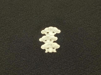 平和屋着物■豪華黒留袖　風景樹林文　暈し染め　金彩　正絹　逸品　DABH2945qp