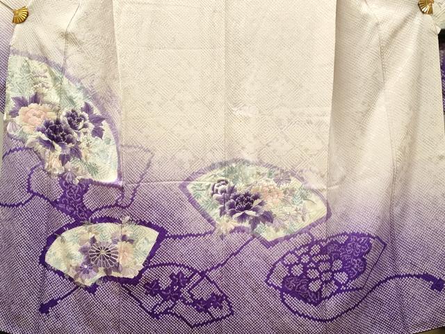 平和屋着物■豪華振袖　駒刺繍　絞り　地紙花文　牡丹　暈し染め　銀彩　やまと誂製　正絹　逸品　DABH2952qp