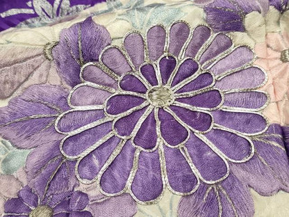 平和屋着物■豪華振袖　駒刺繍　絞り　地紙花文　牡丹　暈し染め　銀彩　やまと誂製　正絹　逸品　DABH2952qp