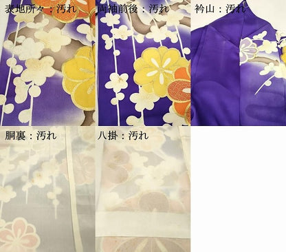平和屋着物■豪華振袖　駒刺繍　枝垂れ枝花文　暈し染め　金彩　正絹　逸品　DABH2953qp
