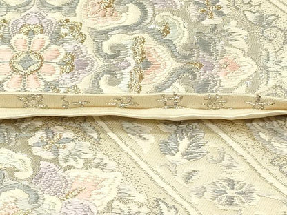 平和屋着物◎六通柄袋帯　唐織　蜀江天井華文　プラチナ箔　正絹　逸品　DABH2960qp