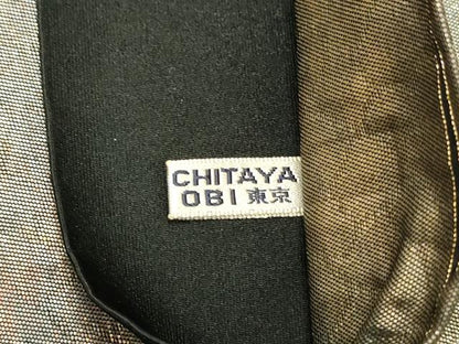 平和屋着物◎六通柄袋帯　霞文　金糸　引箔　正絹　逸品　DABH2977qp