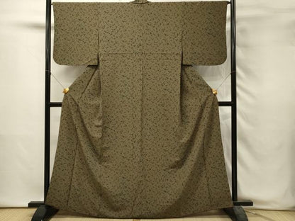 平和屋着物■上質な小紋　抽象文様　正絹　逸品　DABH3017qp