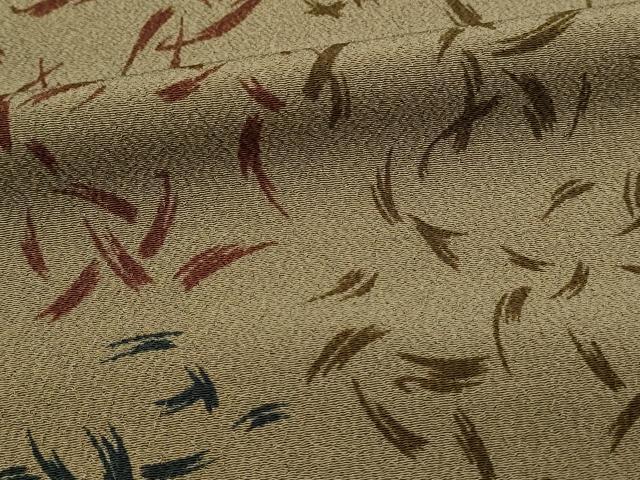 平和屋着物■上質な小紋　抽象文様　正絹　逸品　DABH3017qp