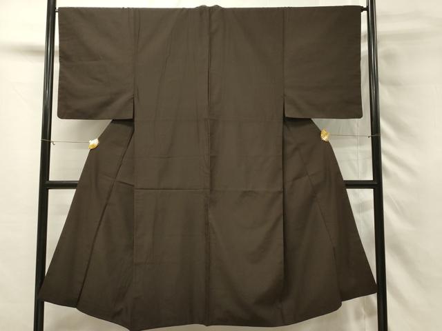 平和屋着物■男性　紬　赤墨色　正絹　逸品　DABH3027qp