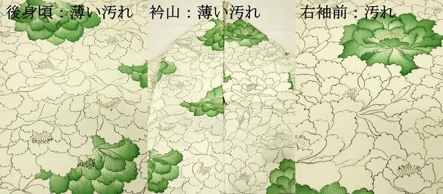 平和屋着物■上質な小紋　牡丹尽くし　金彩　正絹　逸品　DABH3037qp