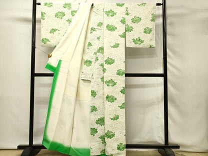 平和屋着物■上質な小紋　牡丹尽くし　金彩　正絹　逸品　DABH3037qp
