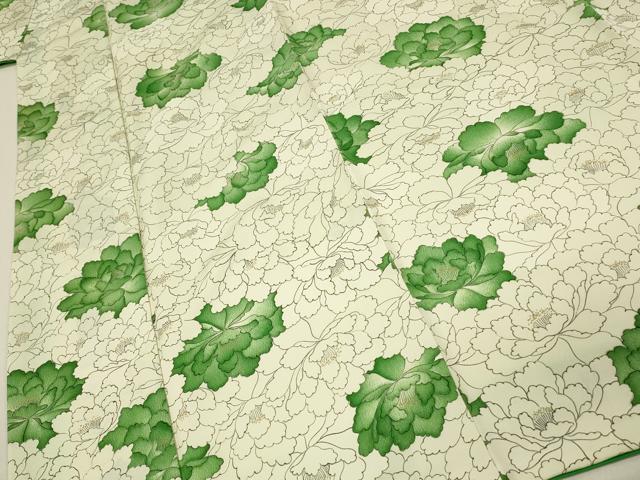 平和屋着物■上質な小紋　牡丹尽くし　金彩　正絹　逸品　DABH3037qp
