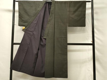 平和屋着物■男性　紬　間道　正絹　逸品　DABH3044qp