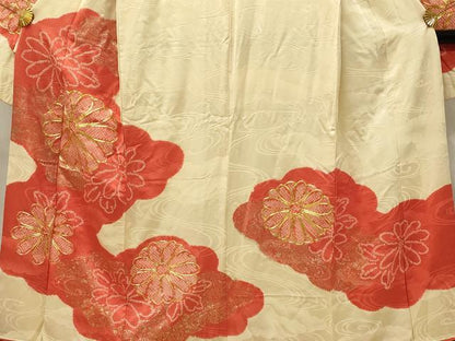 平和屋着物■豪華振袖　駒刺繍　絞り　流水菊文　金彩　正絹　逸品　DABH3050qp