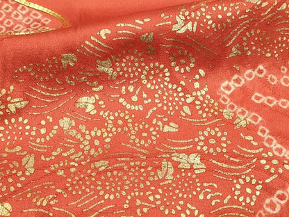 平和屋着物■豪華振袖　駒刺繍　絞り　流水菊文　金彩　正絹　逸品　DABH3050qp
