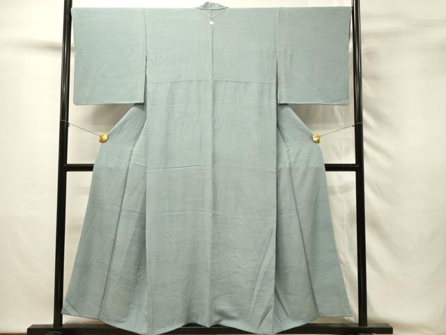 平和屋着物■上質な色無地　流水地紋　湊鼠色　正絹　逸品　DABH3059qp