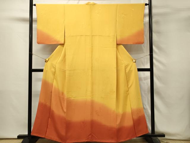 平和屋着物■訪問着　花鞠地紋　暈し染め　正絹　逸品　DABH3061qp