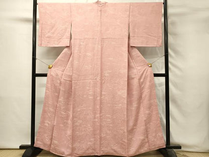 平和屋着物■上質な小紋　風景花文　正絹　逸品　DABH3062qp