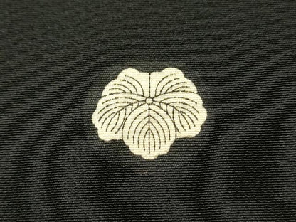平和屋着物■豪華黒留袖　色紙草花文　暈し染め　金銀彩　正絹　逸品　DABH3071qp