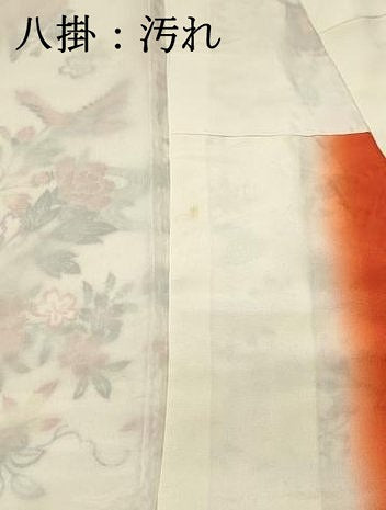 平和屋着物■上質な小紋　型染め　風景花鳥文　牡丹　鬼しぼ縮緬　正絹　逸品　DABH3074qp