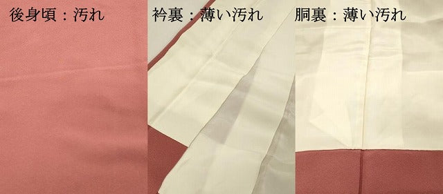 平和屋着物■上質な色無地　甚三紅色　正絹　逸品　DABH3091qp