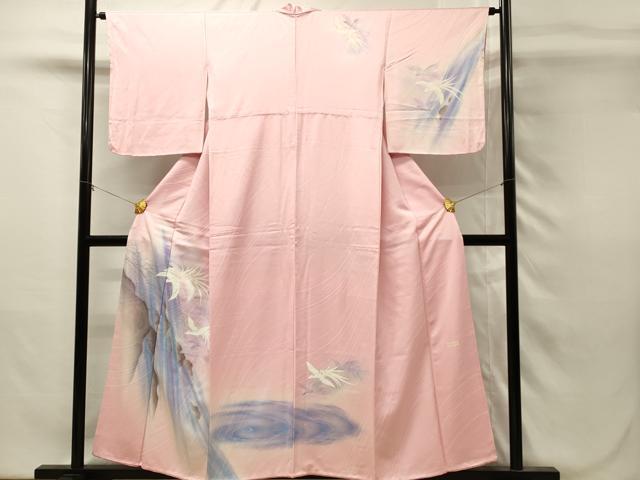 平和屋着物■フランソワーズ・モレシャン　訪問着　鳳凰　暈し染め　金銀彩　正絹　逸品　DABH3099qp
