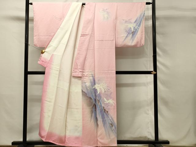 平和屋着物■フランソワーズ・モレシャン　訪問着　鳳凰　暈し染め　金銀彩　正絹　逸品　DABH3099qp