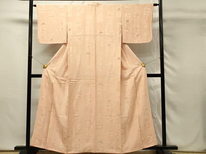平和屋着物■上質な小紋　短冊花文　正絹　逸品　DABH3106qp