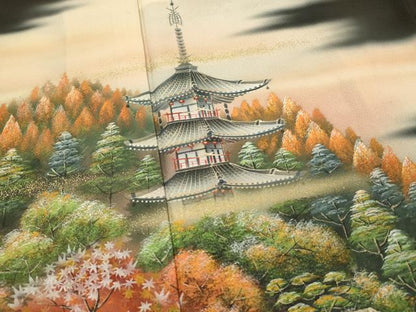 平和屋着物■豪華黒留袖　作家物　飛鳥の里　暈し染め　金彩　正絹　逸品　DABH3107qp