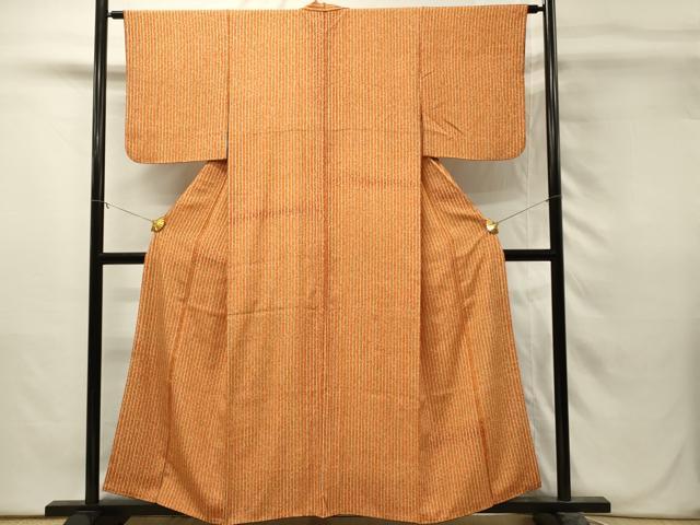 平和屋着物■上質な小紋　抽象間道　正絹　逸品　DABH3108qp