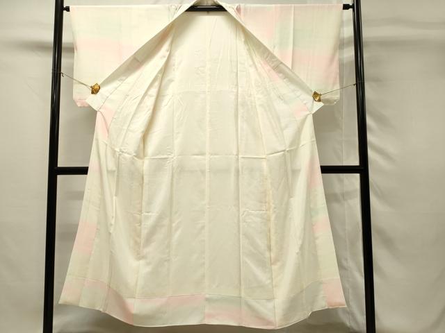 平和屋着物■長襦袢　袷　横段文　暈し染め　正絹　逸品　DABH3110qp
